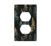 Plaque murale décorative pour interrupteur de cuisine ou salle de bain Motif forêt de pin dense 7 x 11,4 cm