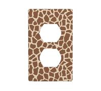 Plaque murale décorative pour interrupteur de cuisine ou salle de bain Motif peau de girafe 7 x 11,4 cm