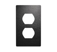 Plaque murale décorative pour interrupteur de cuisine ou salle de bain Noir uni 7 x 11,4 cm