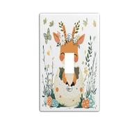 Plaque murale décorative pour interrupteur de printemps, Pâques, antilope, faune sauvage, plaque murale à bascule unique, plaque de commutation électrique amusante pour chambre à coucher