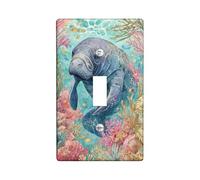 Plaque murale décorative pour interrupteur de salle de bain en plastique turquoise de taille standard pour nouvel appartement, maison, chambre à coucher, bureau (simple)