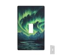 Plaque murale décorative pour interrupteur de veilleuse Aurore du Nord - Plaques d'interrupteur - Façades électriques de taille standard - Pour cuisine, chambre à coucher