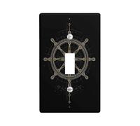 Plaque murale décorative pour interrupteur de volant - Lignes de perles modernes - En plastique noir - Taille standard - Pour chambre à coucher, salle de bain, cuisine, entrée (simple)