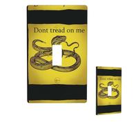 Plaque murale décorative pour interrupteur « Don't Tread On Me » - Plaque murale simple à bascule - Plaque d'interrupteur électrique pour chambre à coucher, cuisine, décoration d'intérieur
