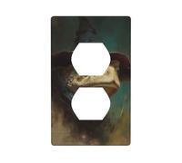 Plaque murale décorative pour interrupteur Motif crapaud portant un chapeau de sorcière 7 x 11,4 cm