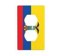 Plaque murale décorative pour interrupteur Motif drapeau de l'Équateur pour cuisine salle de bain 7 x 11,4 cm