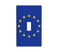 Plaque murale décorative pour interrupteur Motif drapeau de l'Union européenne Pour cuisine, ferme, chambre à coucher, salle de bain