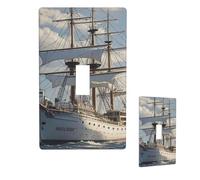 Plaque murale décorative pour interrupteur - Plaque murale vintage nautique blanche - Plaque murale à bascule unique - Plaque murale électrique pour la maison, la chambre à coucher, la décoration