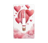 Plaque murale décorative pour la Saint-Valentin, montgolfière avec cœurs, pour cuisine, ferme, chambre à coucher, salle de bain