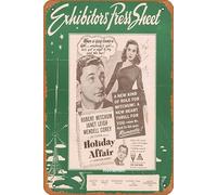 Plaque murale décorative rétro classique Old Movie Vacances AFFAIR RKO RKO AUSTRALIAN Janet Leigh Robert Mitchum Plaque murale vintage en métal Affiche de film TV Cadeau karaoké Bar Pub Club Plaque