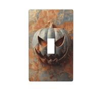 Plaque murale décorative simple en forme de citrouille d'Halloween bleue en marbre pour cuisine, ferme, chambre à coucher, salle de bain