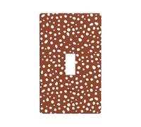 Plaque murale décorative simple pour interrupteur à bascule - Motif à pois crémeux - Pour cuisine, ferme, chambre à coucher, salle de bain