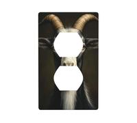 Plaque murale décorative vintage en forme de chèvre aux yeux de sagesse pour cuisine, salle de bain, 7 x 11,4 cm