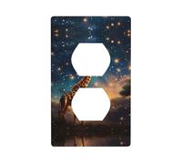 Plaque murale décorative VVXBHGR Girafe Chasing Stars Imprimés Décoration d'intérieur Flexible et élastique pour cuisine, salon, chambre à coucher