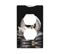 Plaque Murale Décorative VVXBHGR Grande Oie Blanche dans l'Anneau de Natation Imprimés Décoration de Maison Flexible et Élastique pour Cuisine Salon Chambre