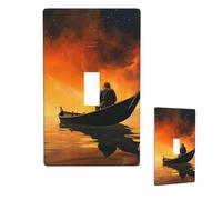Plaque murale décoratrice - 1 interrupteur à bascule - Taille standard - 11,4 x 7 cm - Plaque murale à bascule unique - Cache-prise pour homme et bateau - Pour décoration de prises électriques