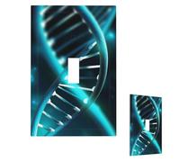 Plaque murale décoratrice 1 interrupteur de taille moyenne 12,7 x 7,6 cm Couvercles de prise de courant Science Gene Strand Plaques murales pour prises électriques, cache-prise, plaques d'interrupteur