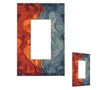 Plaque murale décoratrice 1 interrupteur - Taille moyenne - 12,7 x 7,6 cm - Couvre les prises d'eau et de feu - Plaques murales pour prises électriques - Plaques d'interrupteur à bascule simples