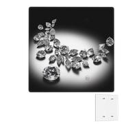 Plaque murale décoratrice à 2 interrupteurs - Couvertures de prise duplex - Bijoux en diamant - Plaques murales de luxe pour prises électriques - Taille standard - Double interrupteur à bascule