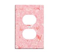 Plaque murale double en forme de papillon - Pétale de fleur féminine printanière - En plastique - Taille standard - Pour nouvel appartement, maison, chambre à coucher, bureau