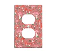 Plaque murale duplex en forme de champignon, motif floral fantaisiste et ludique, herbe printanière, pêche, plastique, taille standard, pour maison, salon, nouvel appartement