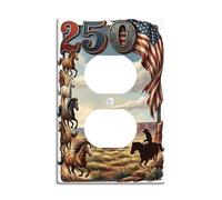 Plaque murale duplex en plastique marron de taille standard pour prises électriques pour chambre à coucher, salle de bain, cuisine, entrée
