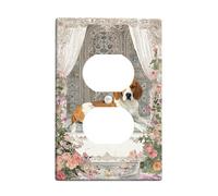 Plaque murale duplex pour salle de bain avec motif floral vintage et élégant N/A Crème Taille standard Décoration pour nouvel appartement, maison, chambre à coucher, bureau