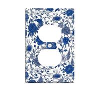Plaque murale duplex rose en plastique bleu de taille standard pour prises électriques pour salon, chambre à coucher, maison, bureau