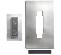 Plaque murale en acier inoxydable pour sonnette vidéo Eufy E340 - Convient pour sonnette vidéo Eufy E340, S330, 2K HD, C31, C30, support d'accessoires pour sonnette de porte d'entrée, couvercle mural