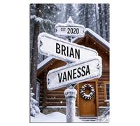 Plaque murale en acrylique personnalisée - Cadeau de Saint-Valentin pour couple - Nom et date personnalisés - Décoration murale vintage - Cadeau d'anniversaire de mariage pour petite amie ou petit ami