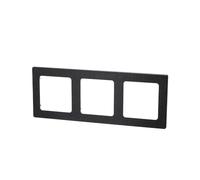 Plaque murale en aluminium allemande/française à 3 clés, noire