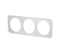 Plaque murale en aluminium argenté au design allemand/français avec 3 clés. Ajoute une touche moderne et élégante à votre espace, facilitant l'accès et personnalisant votre maison.