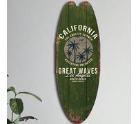 Plaque murale en bois à thème plage et océan pour la décoration de bar, maison et mur, conception d'œuvre murale vintage de style 21 pouces (1 pièce), décoration d'intérieur, décoration de chambre, dé