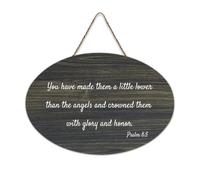 Plaque murale en bois avec inscription « You Have Made Them A Little Lower Than The Angels And Crowned Them with Glory And Honorjpeg » - Décoration murale rustique en bois - 15,2 x 25,4 cm
