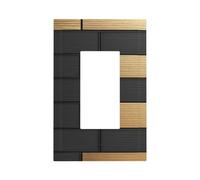 Plaque murale en bois avec texture minimale - Plaque murale à bascule simple - Décoration pour la maison, la cuisine, la salle de bain