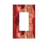 Plaque murale en bois et rubis avec texture époxy - Plaque murale à bascule simple - Décoration pour la maison, la cuisine, la salle de bain