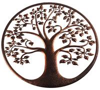 Roots & Shoots Plaque Suspendue Effet Bronze Arbre de Vie 40 cm Métal