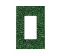 Plaque murale en cuir vert texture peau de crocodile - Plaque murale à bascule unique - Décoration pour la maison, la cuisine, la salle de bain