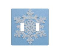 Plaque murale en dentelle blanche avec petit flocon de neige - 11,4 x 11,4 cm