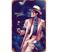 Plaque murale en étain Michael Jackson - Poster créatif - Peinture décorative vintage en métal - 20,3 x 30,5 cm