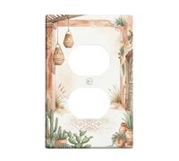 Plaque murale en forme de cactus duplex - Lanterne rustique bohème - En plastique - Taille standard - Pour salon, chambre à coucher, maison et bureau