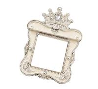 Plaque murale en forme de couronne en strass en acrylique argenté pour | Facile à installer, utilisation dans le salon et la salle de bain, style romantique et chaleureux