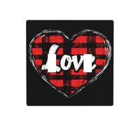 Plaque murale en forme de cœur avec le mot « Love » - Plaque murale - Taille standard - 11,4 x 11,4 cm