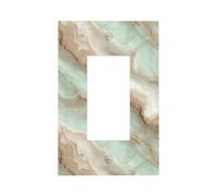 Plaque murale en marbre beige fluo de luxe pour interrupteur mural à bascule simple 1 gang décoratif pour la maison, la cuisine, la salle de bain