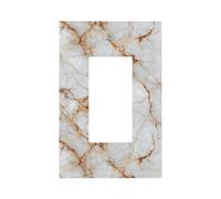 Plaque murale en marbre blanc poli avec veines dorées - Plaque murale à bascule simple - Décoration pour la maison, la cuisine, la salle de bain