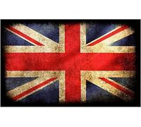Plaque murale en métal avec drapeau anglais vieilli pour maison, bar, pub, cuisine, restaurant, 20,3 x 30,5 cm