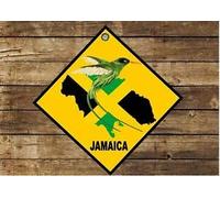 Plaque murale en métal avec inscription « Jamaïque » - 30,5 x 30,5 cm