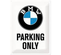 Plaque Murale En Métal Embossée BMW Parking Seulement. Licenciée 300 Mm X 200 Mm