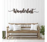 Plaque Murale en métal « Soif de Voyage », décoration intérieure et extérieure, Style Rustique, idéale pour Les Amoureux des Voyages (100 x 17 cm)