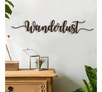 Plaque Murale en métal « Soif de Voyage », décoration intérieure et extérieure, Style Rustique, idéale pour Les Amoureux des Voyages (90 x 15 cm)